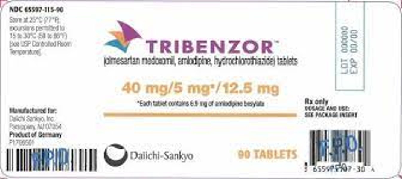 Tribenzor (Olmesartan/amlodipine/hydrochlorothiazide)