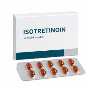 Isotretinoin, kapsułki miękkie - zdjęcie poglądowe opakowania i blistra